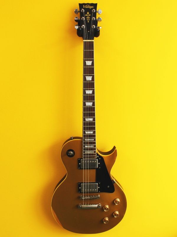 Vintage V100 GT ICON Les Paul Gold Top Factory Relic